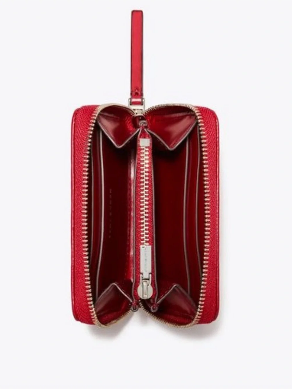 ▪️NWT Tory Burch Tory Burch  Kira Diamond Quilt Zip-Around Wallet in Red